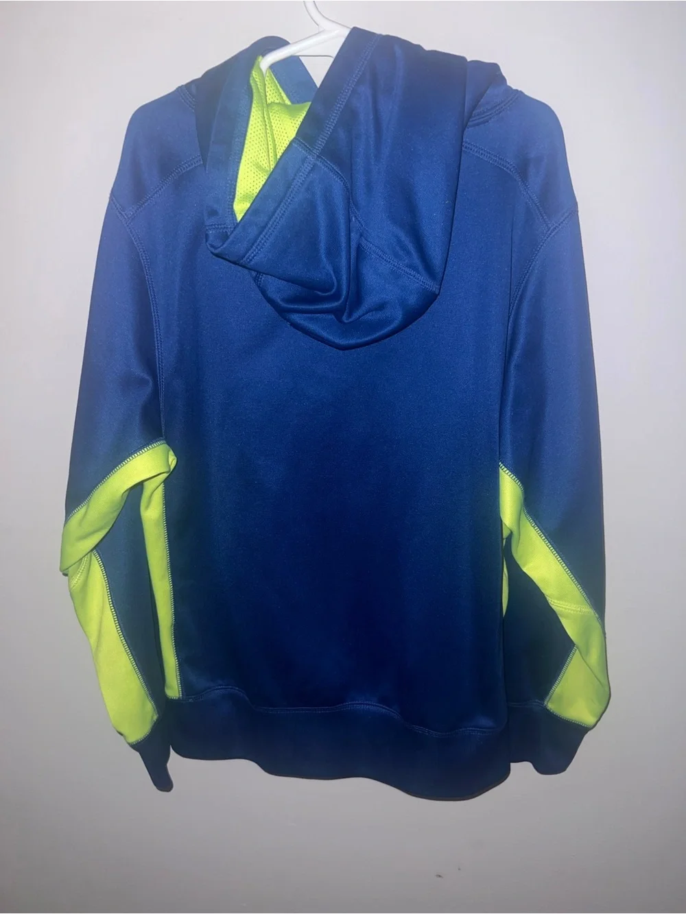 Nike boys Navy & Neon Green Hooded Pullover Sweatshirt